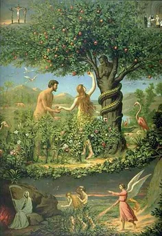 نقاشی ای از دوران ادم و حوا ...