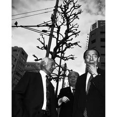 Salarymen gathers on the street of Tsukiji area, Tokyo, J