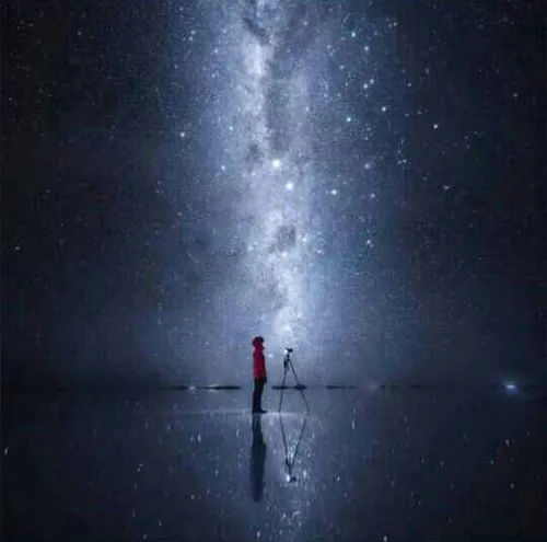 آسمان شب آرامش کهکشان