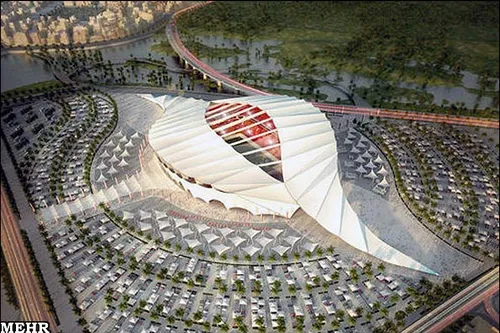 عکس از ورزشگاه تمام خوزشیدی در جام جهانی 2022 قطر