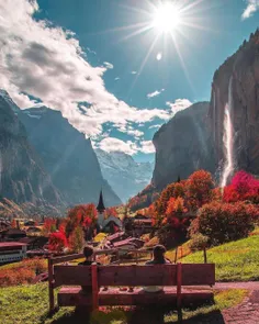 دره لاتربرونن (Lauterbrunnen) در سوئیس یک دره زیبا با ۷۲ 