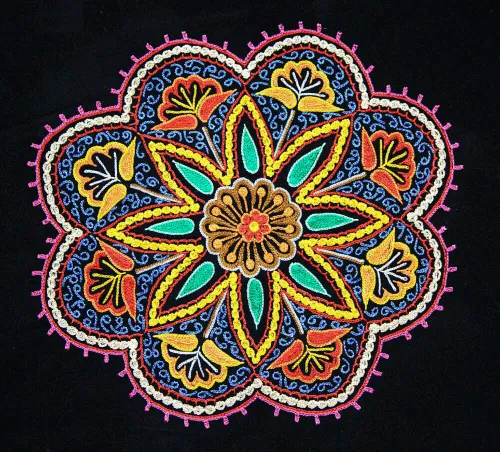 هنر زیبای سوزن دوزی روی انواع کیف و لباس صنایع دستی ایده 