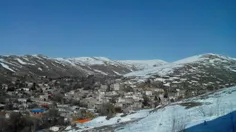 نمای زیبای برفی از روستای میناباد