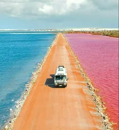 ‌اینجا دریاچه نمک مک‌دانل، بزرگ‌ترین معدن سنگ گچ در استرا
