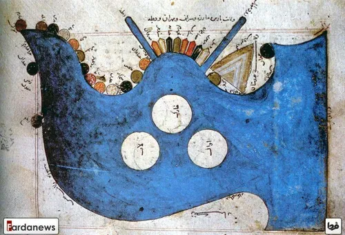 یکی از قدیمی ترین نقشه های خلیج فارس که توسط أبواسحق ابرا