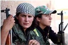 دختران کرد مسلح برای دفاع از خود ومردمشون دربرابر داعشیان