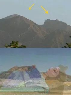 🔺 در کوه بیستون-کرمانشاه شکلی شبیه به یک زن خوابیده در بی