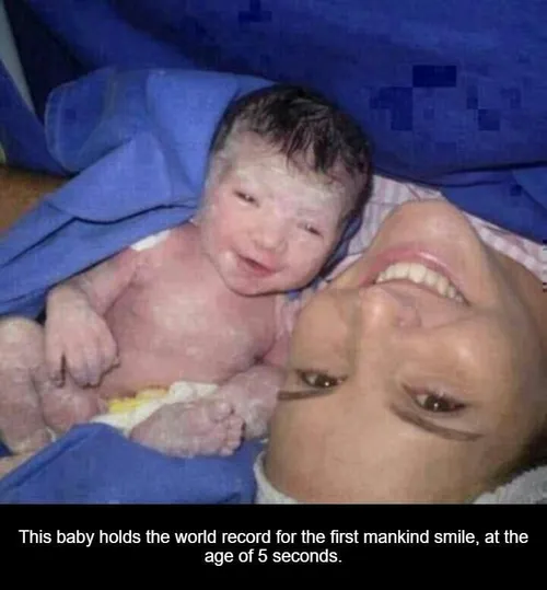 این بچه رکورد سریع ترین لبخند دنیا رو داره ، ۵ ثانیه بعد 