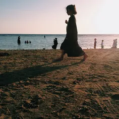 A girl at a public beach, #Jeddah, Saudi Arabia, 2014. iP