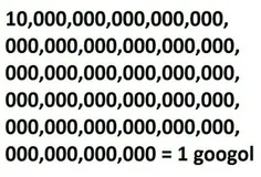 #گوگول نام عددی است در ریاضی که مقدار آن برابر است با عدد
