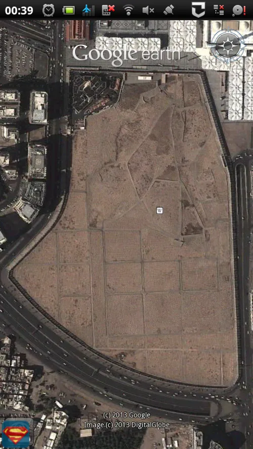 نقشه هوایی از قبرستان بقیه