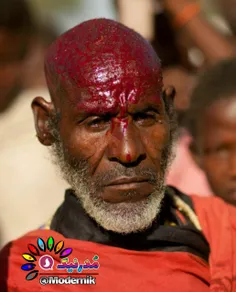 تصویری از مراسم عجیب قبیله Karrayyu)  در اتیوپی،مردی که س