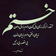 خسته ام .... بی دلیل زنده ام