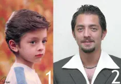 دو عکس از کودکی و بزرگسالی بهرام رادان