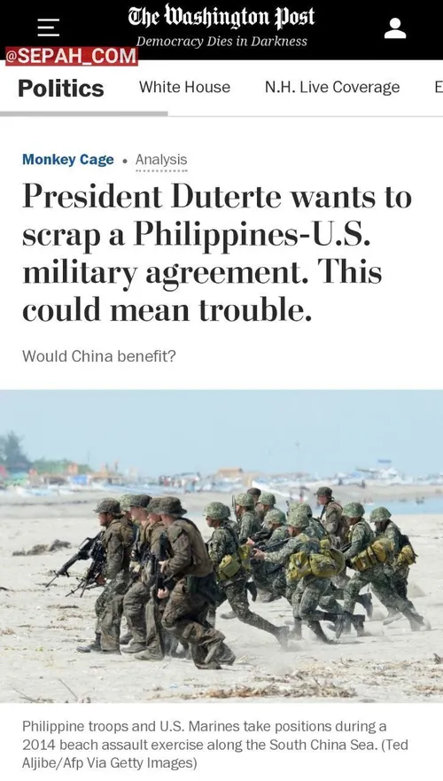 🔴 گزارش واشنگتن پست درباره تصمیم دولت فیلیپین برای پایان 