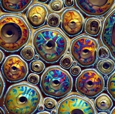 تصویر بزرگنمایی شده از حبابهای صابون
