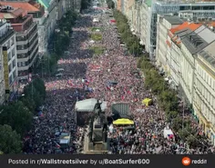 💠 تظاهرات 70 هزار نفری امروز در پراگ به علت افزایش شدید ق