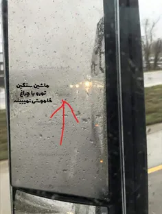 🔹 یک راننده کامیون با انتشار این عکس از آینه بغل ماشینش ت