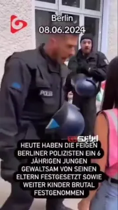 🎥 شاهکاری دیگر از پلیس آلمان؛ بازداشت کودکی که پرچم فلسطی