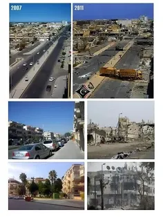 🔺 #لیبی  قبل و بعد از آمدن #ناتو .