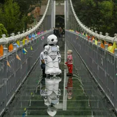 در چین ،ربات هوشمندی که به عنوان راهنمای شبانه روزی از تو