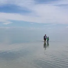 A view of shrinking Lake Orumieh (Urmia) which has been r