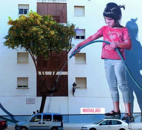 بزرگترین نقاشی دیواری در اسپانیا، اثرِ Jose Fernandez Rio
