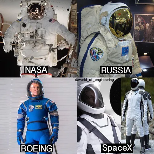 لباس های فضانوردان شرکت های مختلف فضایی