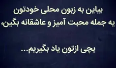 همگی بگین لطفا 😍 😍 به زبون محلی 😜