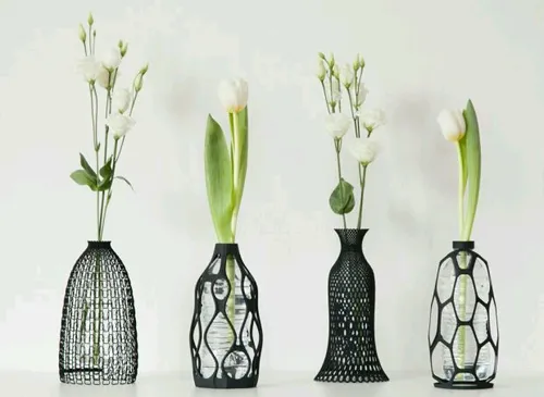 خلق گلدان های سه بعدی با استفاده مجدد از بطری های یک بار 