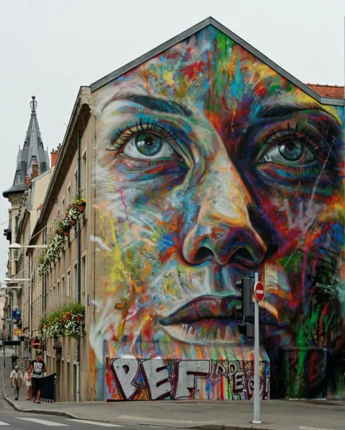 هنر خیابانی اثر دیوید واکر در Lorraine فرانسه🎨