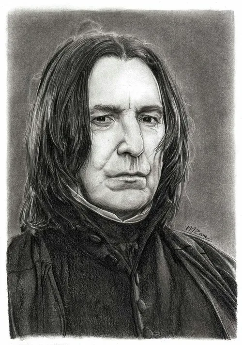 pencil drawing✒ hp fan art harry potter💫 Alan Rickman🌟 ~ 