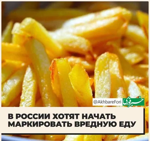 به زودی در روسیه غذاهای ناسالم با برچسب (غذای ناسالم و مض
