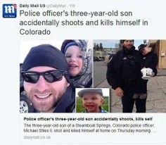 پسر سه ساله یک پلیس در کلرادو حین بازی با تفنگ پدرش به خو