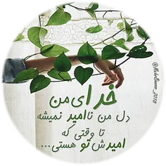 خدای من دل من ناامید نمیشه تا وقتی که تو امیدش هستی!