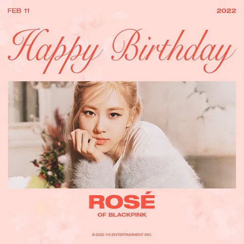 Black pink    
 ROSÈ     
🎊🎊🎊🎊🎊🎊🎊🎊
🎉🎉Happy birthday Rosè 🎉
🎁생일 축하해 Rosè 🎁
🎂🎂🎂🎂🎂