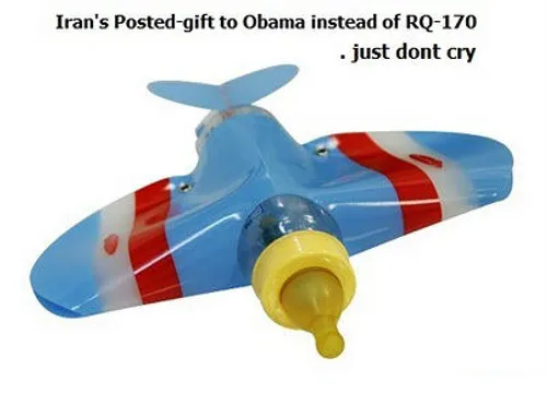 هدیه پستی ایران به اوباما بجایRQ170-فقط گریه نکن