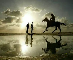 مردی سوار بر اسب،