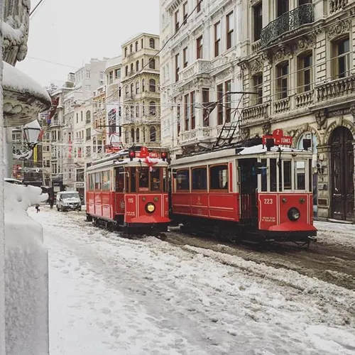 Istiklal Street, Istanbul snow comeseeturkey istanbul Pho