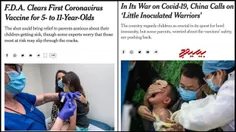 ببینید نیویورک تایمز، خبرِ آغاز تزریق واکسن کرونا به کودک