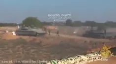 غنیمت گرفتن تانک های اسرائیلی به دست نیروهای مردمی حماس …
