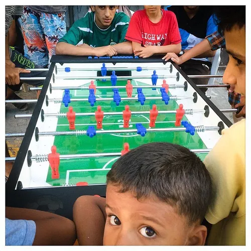 Repost from @abdurrauf.ben.madi "Kids playing foosball on