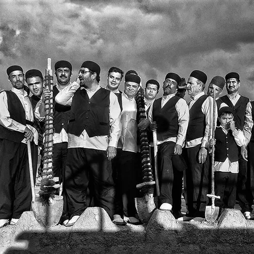 Men in traditional cloths. Nimvar, Markazi, Iran. Photo b