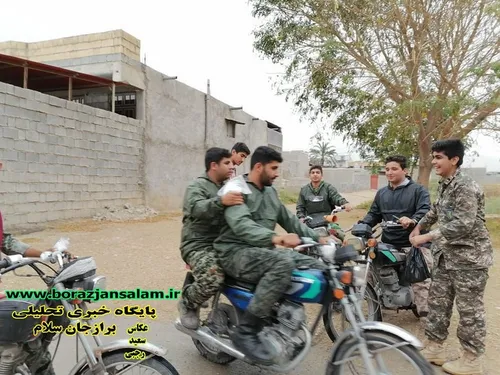 توزیع ماسک توسط بسیجیان در شهرستان دشتستان. با مدد الهی ک