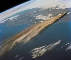 ثبت تصویر دیدنی از فوران یک آتشفشان توسط ناسا