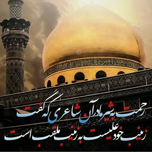 *نه تنها زینب از دین یاوری کرد*