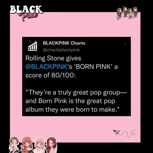 آلبوم Born Pink از طرف Rolling Stone امتیاز 80 از 100 رو 