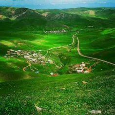 تصویری فوق‌العاده زیبا از روستای خروزلو واقع در دشت مغان،