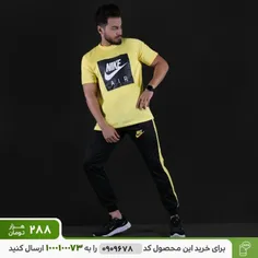 🔴ست تیشرت وشلوار مردانه Nike مدل Zilan (زرد)