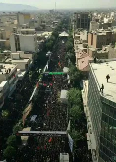 تصویر هوایی از یکی از خیابان های منتهی به میدان امام حسین